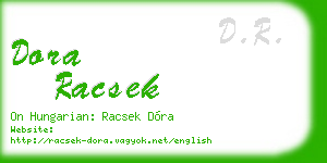 dora racsek business card